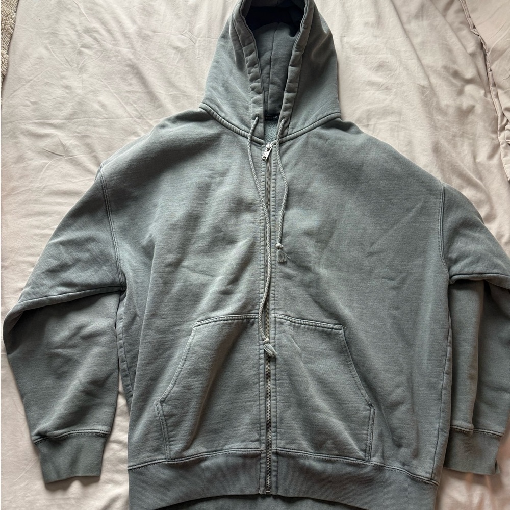 Brandy Melville Sage Green Zip-Up Hoodie